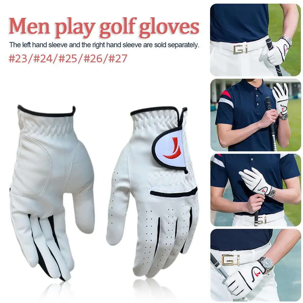 1 زوج اليسار واليمين اليد تنفس الرجال جولف الرأس قفازات لينة الخرفان النقي مع المضادة للانزلاق حبيبات الرجال 1 زوج اليسار واليمين اليد تنفس الرجال جولف الرأس قفازات لينة الخرفان النقي مع المضادة للانزلاق حبيبات الرجال