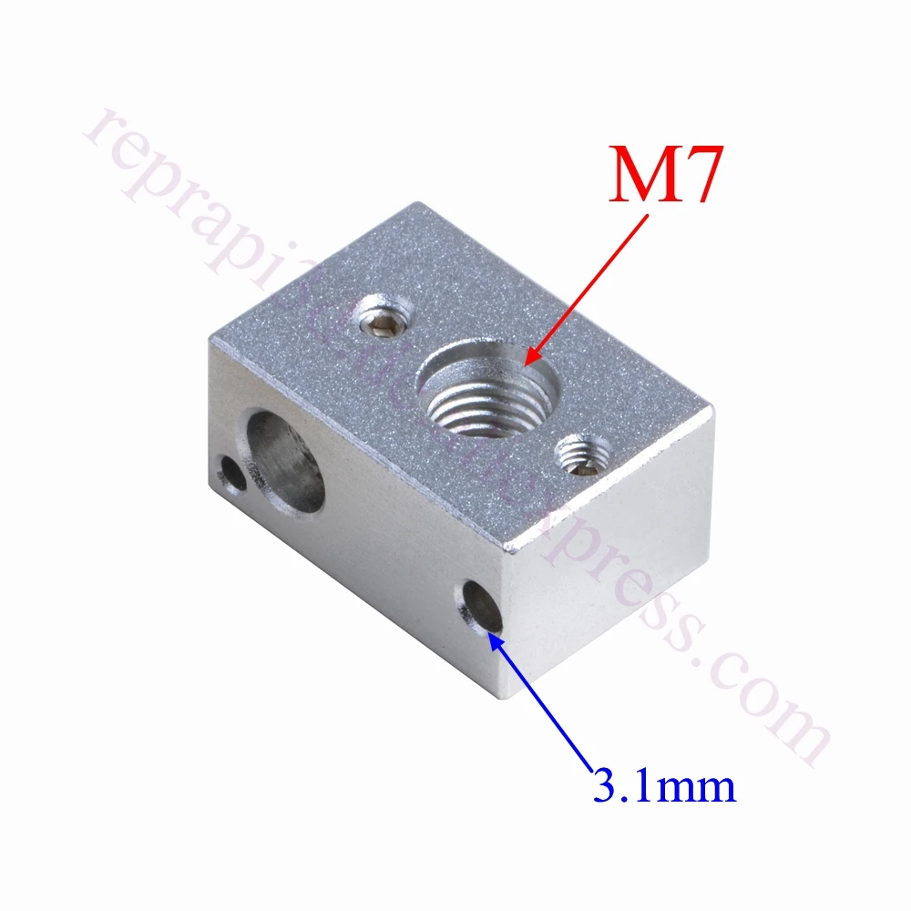 

2x MK10 Extruder Heating Block M7 F/ PT100, K-type thermocouple Creator Pro, finder, Wanhao D4 & I3, Dremel PowerSpec 3D Printer