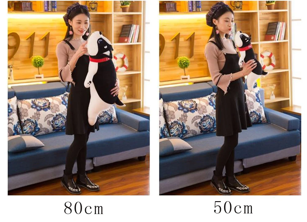 Fancytrader Pop Soft Lying Animal Shiba Inu Plush Pillow Anime Akita Doll Cartoon Dog Pillow for Valentine's Day Present24