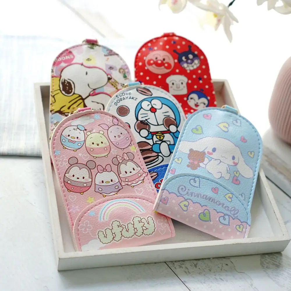 Мультяшный креативный защитный чехол для ключей My Melody Anpanman Cinnamoroll Snoopy Doraemon Stitch, чехол для карт, водонепроницаемый чехол-держатель из искусственной кожи