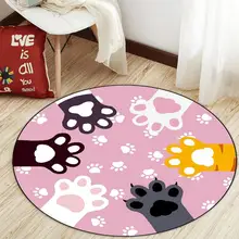 Милые кошачьи когти коврики для прихожей, спальни, гостиной, чайный столик, коврики для кухни, ванной комнаты, противоскользящие маты, Круглый напольный ковер
