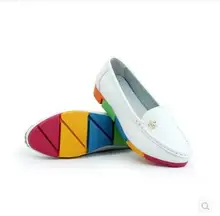 2016spring genuine leather casual comfortable soft outsole flat shallow mouth shoes mother shoes maternity shoes women’s shoes