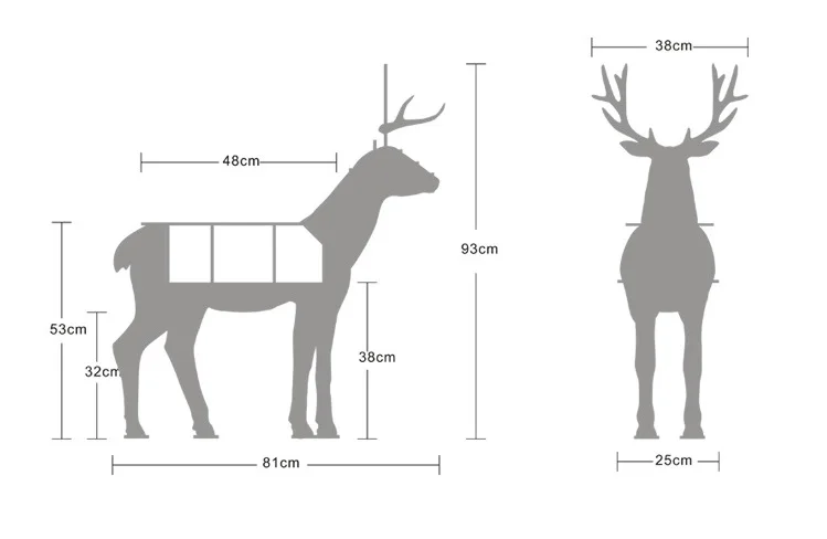M size deer table