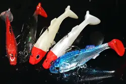 YINGTOUMAN г 2 шт./лот 6 см 8 г мягкие приманки пакет привести рыбы Bionic 3 D Большой Глаз Супер реалистичные двойной крючок Рыбалка снасти