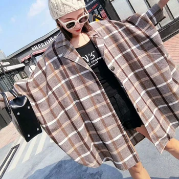 

Putin. Rider2018 Spring and Autumn Maternity Extra Large Code Loose Covered Irregular Hem Cloak Windbreaker Jacket