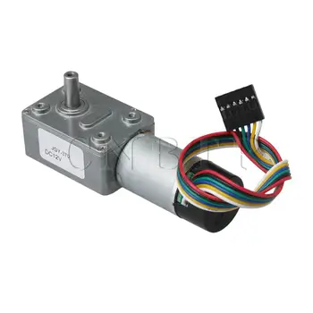 

CNBTR DC 12V 40RPM Low Noise Metal Gear Motor with Encoder for Robots 4.5Kg.cm