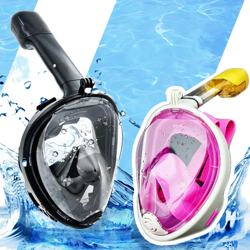 New Underwater Scuba Anti Fog Full Face Diving Mask Snorkeling Set Respiratory masks Safe Action Camera Waterproof Accessory | Электроника