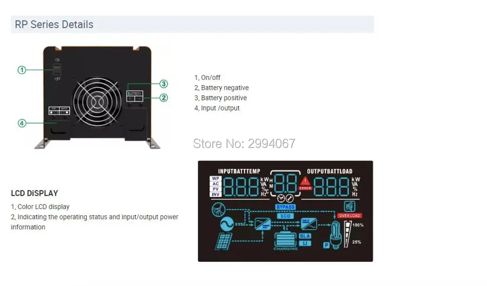 Титановый Электролитный электрод со случайно выбранным 3000W 12 V/24 V/48Vdc Солнечные фотоэлектрические сети постоянного тока для питания инвертора Чистая синусоида Инвертор с зарядным устройством и зарядным устройством UPS 3KW низкочастотный инвертирующий усилитель мощности