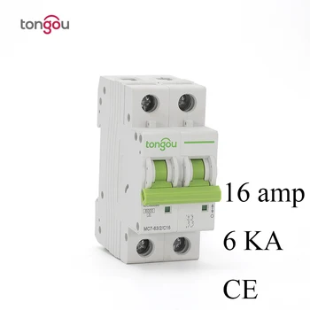 

2 Pole C16 6KA Miniature Circuit Breaker 110V/220V/240V MCB 5 Years Warranty TOMC7