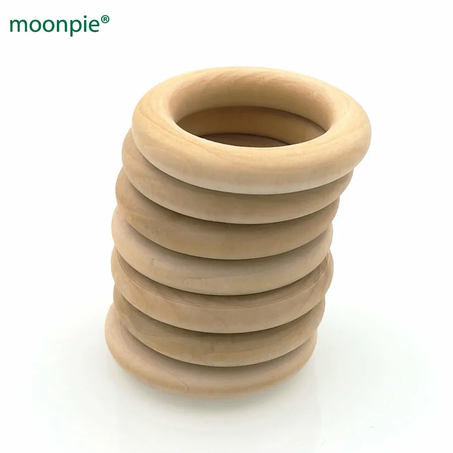 

30pcs/lot Unfinished Wood Rings Natural 2.2 Inch Wood Rings for Crafts, Rattles, Baby Toys,nursing necklace WC022