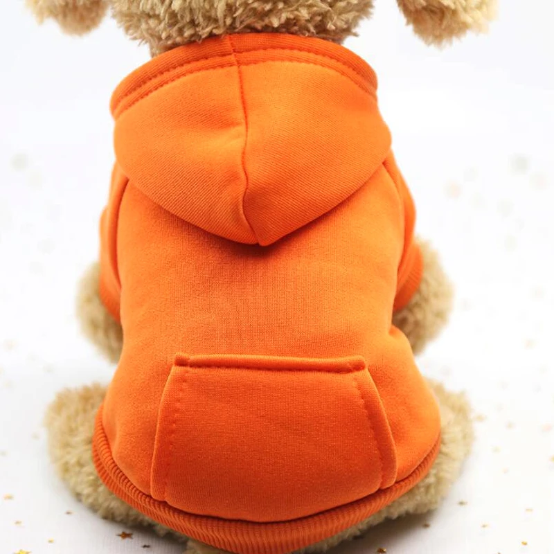 2018 New Pet Blank Pocket Hoodie Sweater Pet Puppy Clothes Dog Coat Hat
