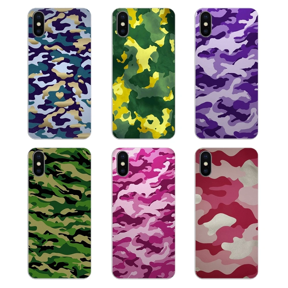 Silicone Phone Skin Case For HTC U11 One M7 M8 A9 M9 M10 E9 Desire 630 530 626 628 816 820 Motorola G G2 G3 Camo Camouflage |