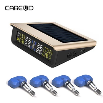 

Golden Solar CAREUD T86 Tyre Pressure Monitoring System TPMS with 4 Internal / External Sensor Replaceable Battery PSI/BAR Mode