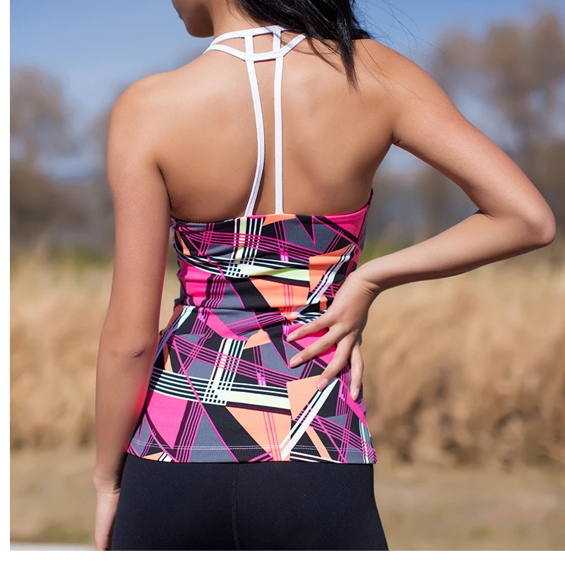 ladies fitness vest tops