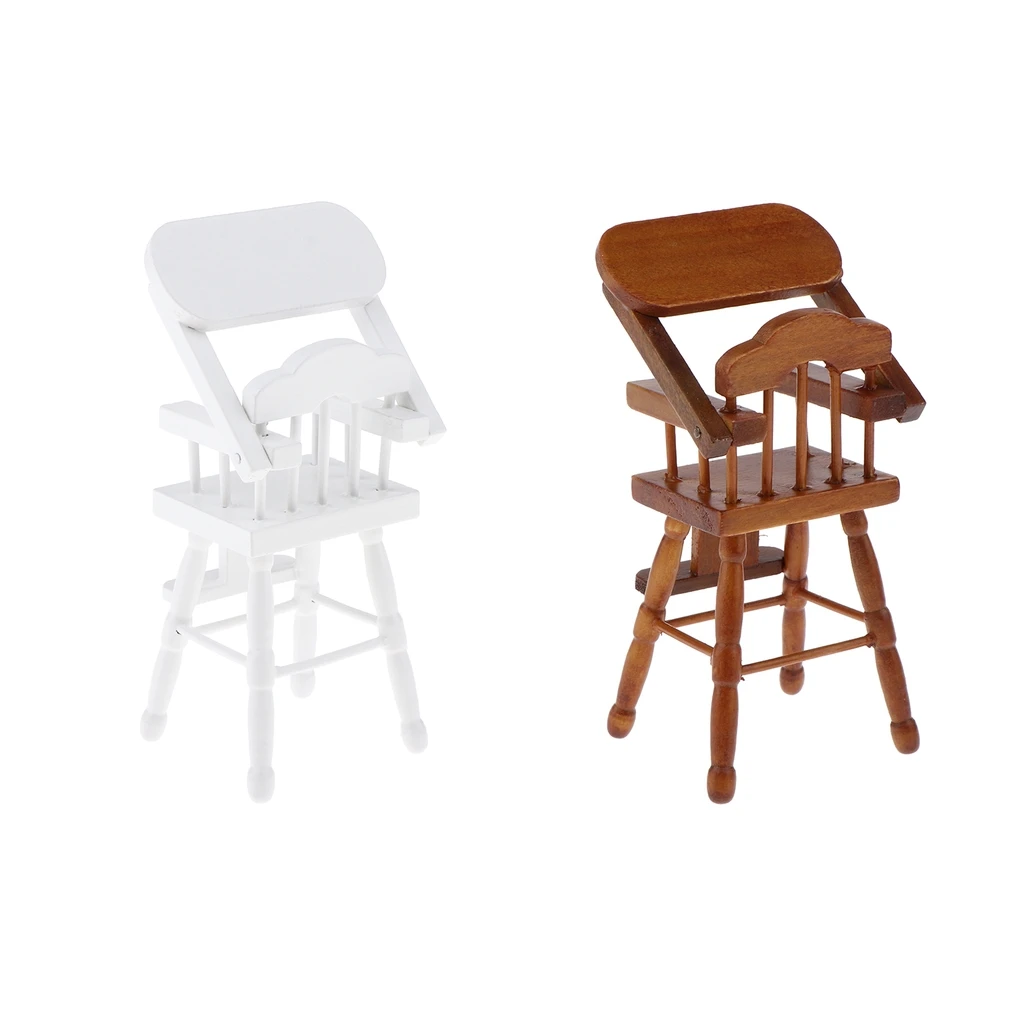 1/12 Dollhouse Miniature Furniture Dining Room Wooden Folding Chair
