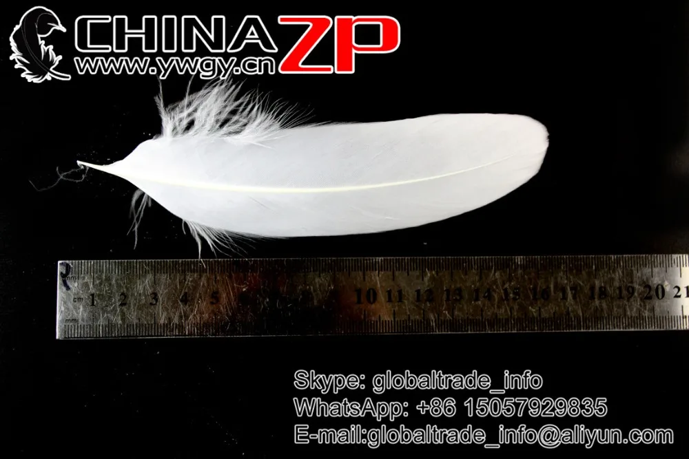 40 White bleach Goose Satinettes Loose Feathers (1)