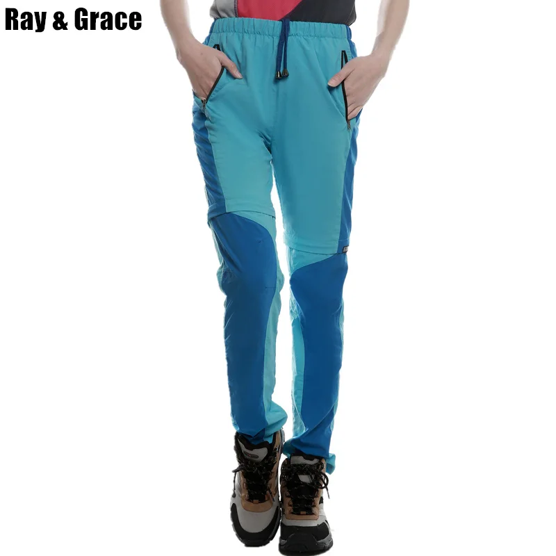 RAY GRACE женские брюки-трансформер Быстросохнущий светильник дышащие походные брюки для рыбалки штаны для альпинизма шорты