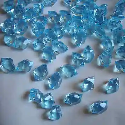 500pcs Acrylic Stones Ice Rocks Crystals Blue Crystals Fish Tank