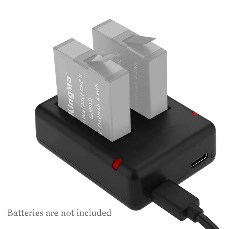 Зарядное устройство с двумя USB-портами для Insta 360 One X портативное зарядное