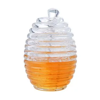 

265ML Acryl Honey Jar Natural Honey Spice Jar Biscuit Bread & Jam Ketchup Bottle Storage Box Kitchen Tool Q002