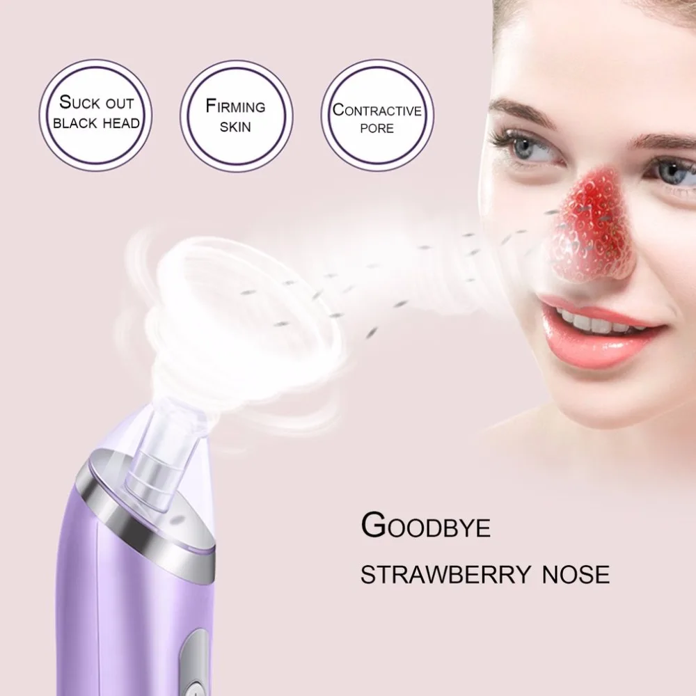 

Newest 1 pc Suction Blackhead Vacuum Pore Cleaner Electric Face Skin Tightening Lifting Blackhead Remover Machine Professional