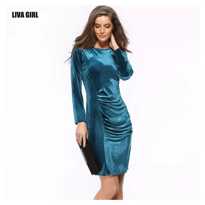 

dress velvet woman winter women 2018 sexy plus size fall vintage clothing autumn dresses elegant vestido warm robe party femme