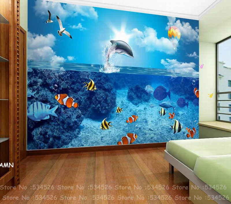 Hand Painted Aquarium Background Hand Painted Aquarium Background