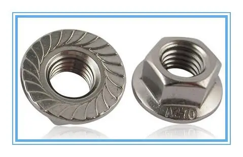 100/ pieza Brida Tuerca M4/ a M12/ DIN 6923/ Acero Inoxidable, A2, V2/ A