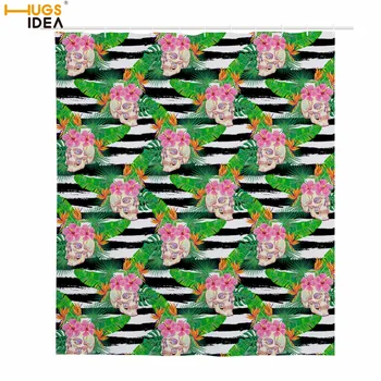 

HUGSIDEA Shower Curtains Bathroom Curtain Lovely Cool Skull Printed Shower Curtain High-quality Polyester Waterproof Fabric