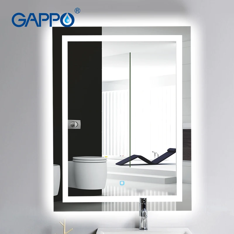 Gappo حمام مرايا LED مرايا مرآة مكياج خفيفة أضواء مرايا الحمام المستطيل Gappo حمام مرايا LED مرايا مرآة مكياج خفيفة أضواء مرايا الحمام المستطيل