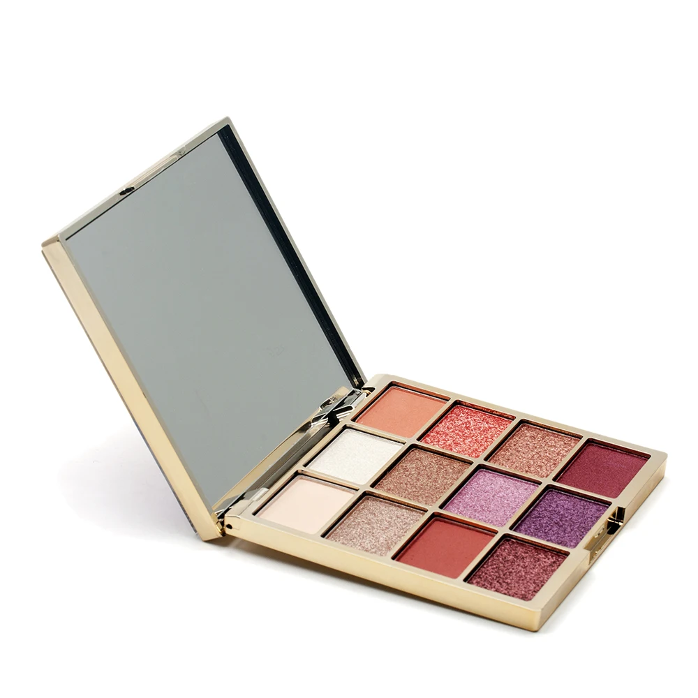 Sombra com Fluxo Caixa de Ouro Fevereiro Fosco Brilhante Paleta Glitter 12 2 Cheap Sombra de olho