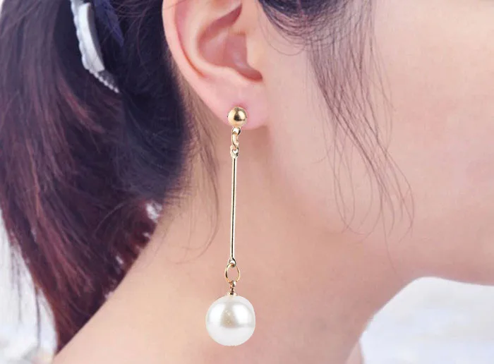 

Zerotime #P8 2019 NEW FASHION Womens Imitation Pearl Ear Pearl Long Dangle Earring Minimalist style casual gifts Free Shipping