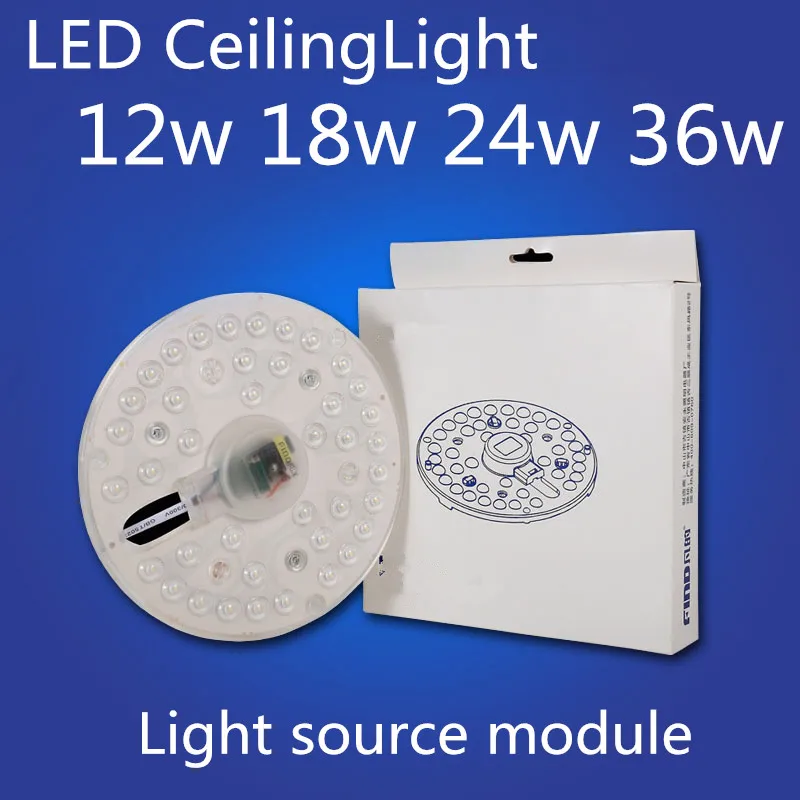 

12w 18w 24w32W Round LED Ceiling Light Replace Plate Panel Board SMD2835 LED Module ceiling Lamp Plate With Magnet Screw Driver