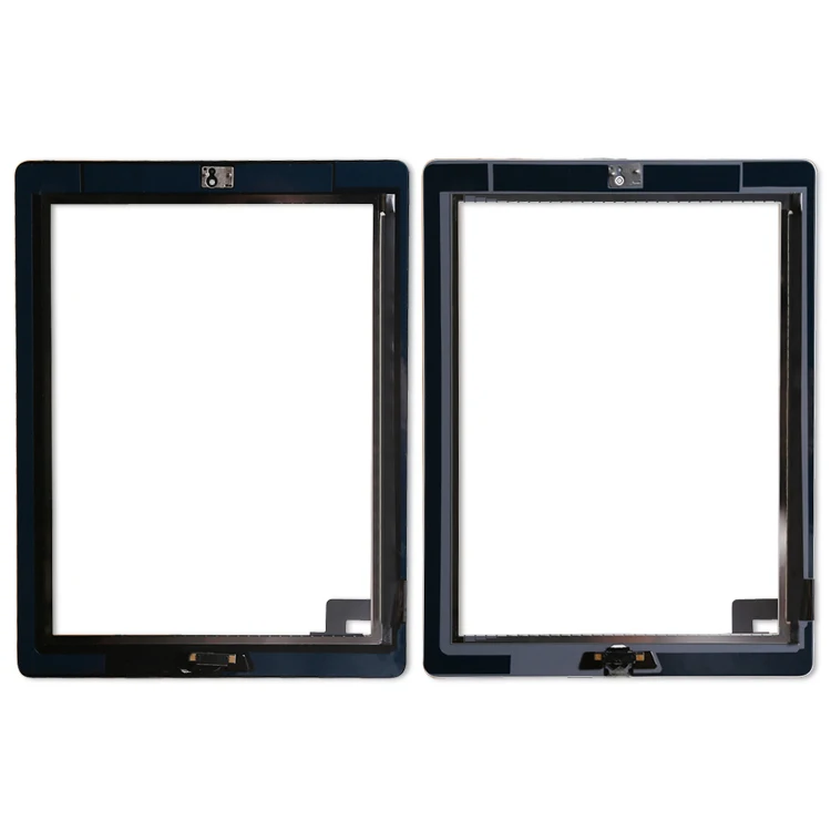 

50pcs/lot Touch Screen Replacement Digitizer For iPad 2 Digitizer Touch Screen with adhesive+home button A1395 A1396 A1397