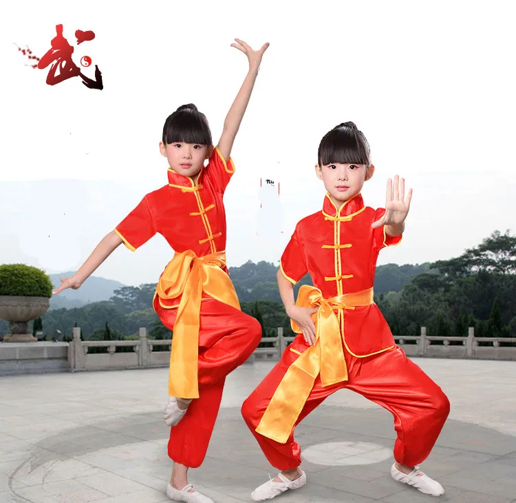 Adult Children Dobok Chinese traditional Wushu Taekwondo Costume Kimono Judo clothing Kung Fu Suit Tai Chi Martial Art Uniform