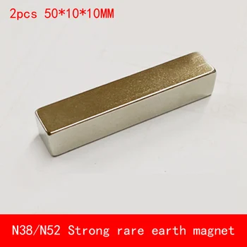 

2PCS strip 50x10x10mm N52 Super Strong Rare Earth Magnet Permanent N38 N52 Magnets 50*10*10MM