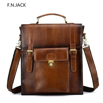

F.N.JACK men backpacks genuine leather bagpack book bags solid softback laptop rucksack travel backpack backpack for men 2019
