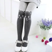 Autumn Winter Girls Tights Kawaii font b Kids b font Splice Thick Stockings Baby Cat Elastic