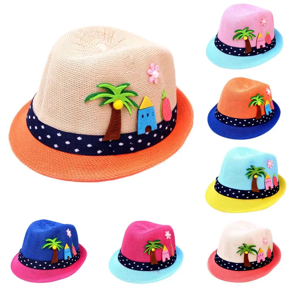 

Kids Hat Summer Cartoon Breathable Straw Hat Baby Boy Girl Children Beach Hat 2019 Fashion