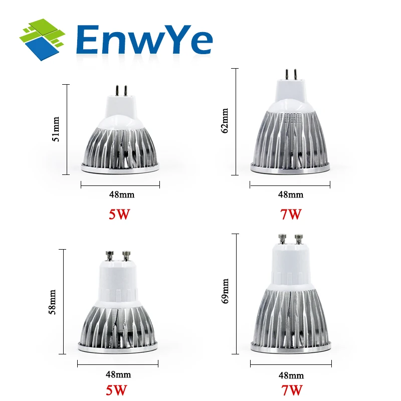 EnwYe 5 W 7 W lámpara led Bombillas de luz E27 E14 GU10 MR16 220 V Bombillas LED Spotlight COB Bombillas lamparas EnwYe 5 W 7 W lámpara led Bombillas de luz E27 E14 GU10 MR16 220 V Bombillas LED Spotlight COB Bombillas lamparas
