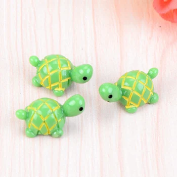 

ZOCDOU 1 Piece Tortoise Amusement Park Animal Model Small Statue Mini Figurine Crafts Ornament Miniatures DIY Garden Home Decor