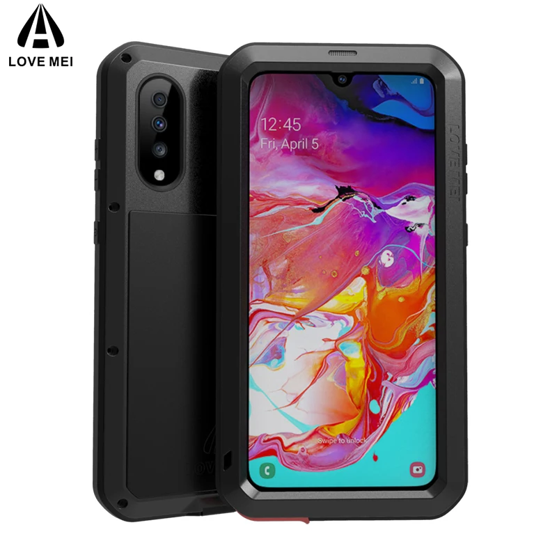 

Metal Shockproof Case For Samsung Galaxy A70 Armor Phone Case Cover For Samsung Galaxy A70 2019 Rugged Full Body Anti-Fall Cover