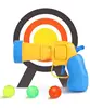 iWish Shooting Toy Elastic Table Tennis Gun Friction Power Kids Child Interest plastic Pistol Sports Hunting Toys For Children 3
