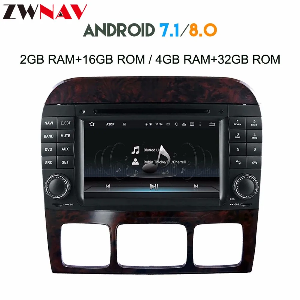Excellent Octa 8 core Android 8.0 Head unit For Mercedes Benz S W220 1998-2005 2din Car multmedia DVD Player Radio GPS Navigation stereo 4