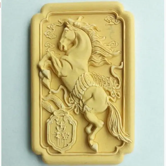 

PRZY silicone Rectangular, horses, clouds cake decoration candle handmade soap aroma stone mold