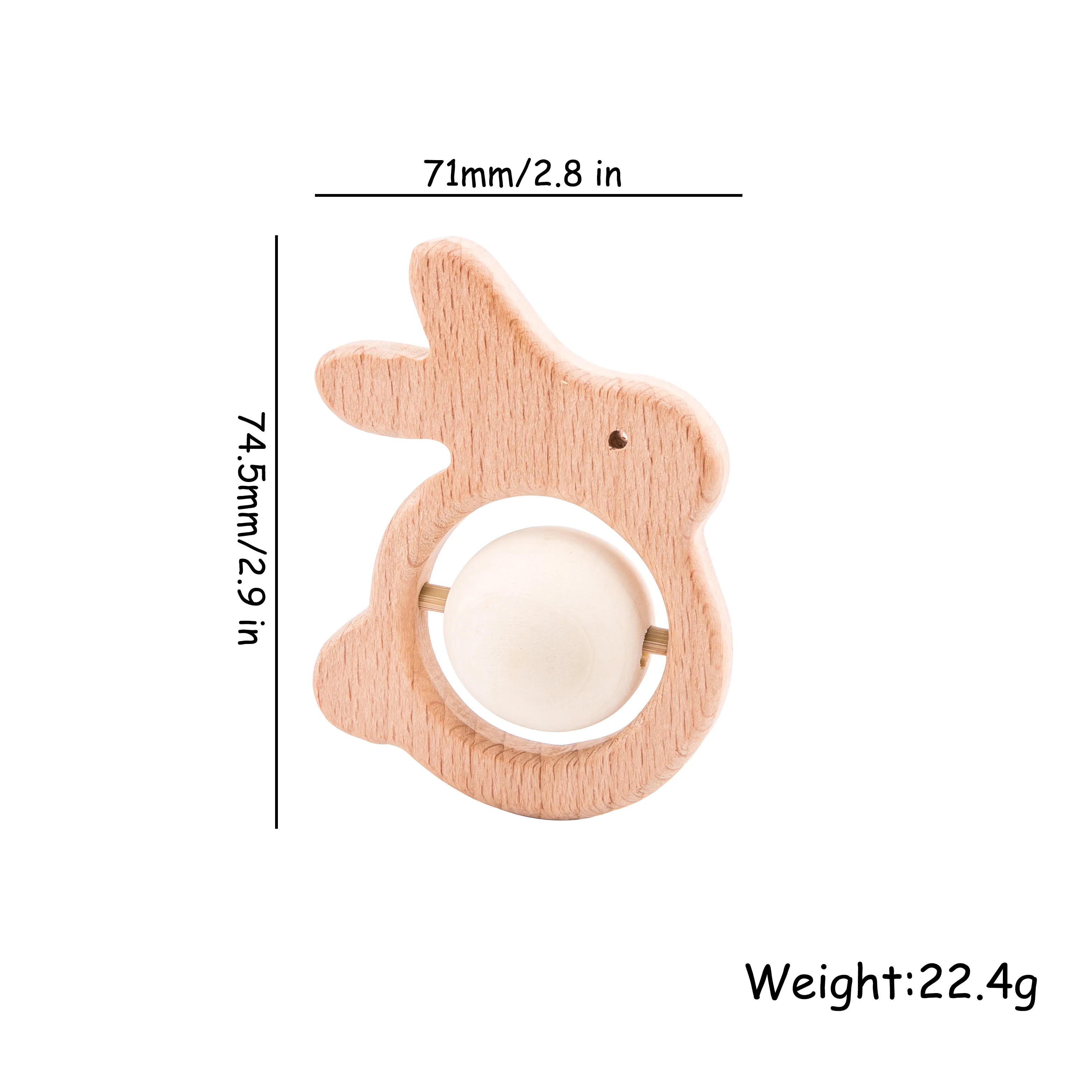 1 шт. Натуральный Деревянный Прорезыватель детский грызунок животное бук браслет Соска-подвеска для детей Товары аксессуары BPA бесплатно