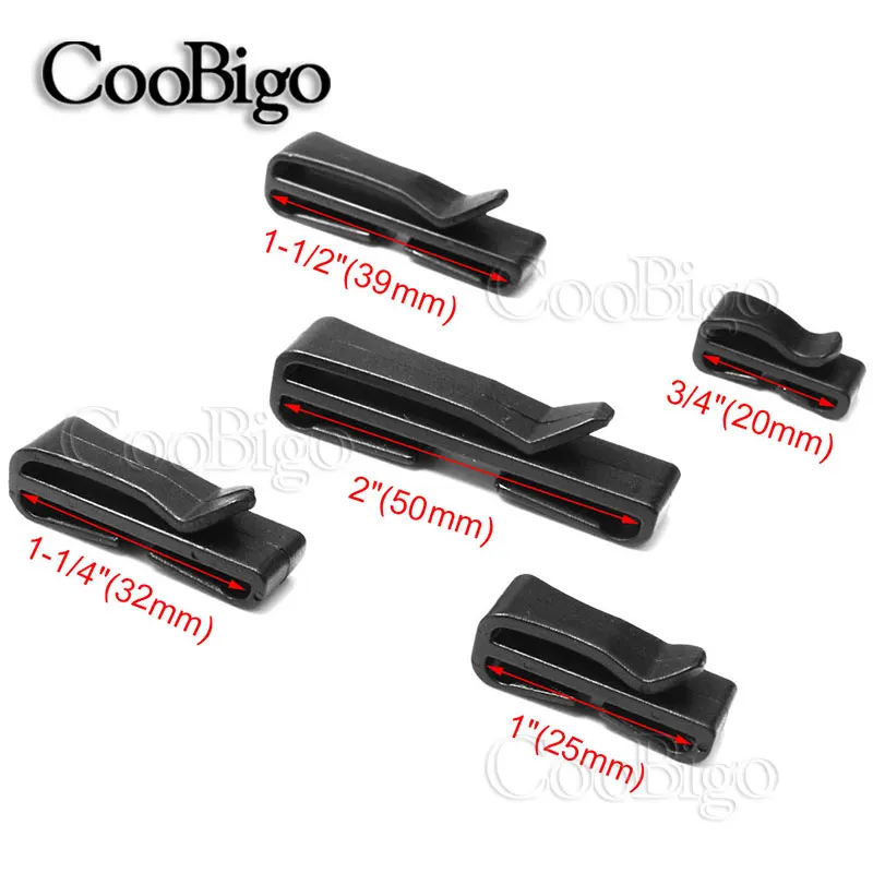 

5pcs 3/4"~2" Quick Slip Keeper Plastic Buckle Webbing Ending Clips Adjusting Strap Belt Molle Tactical Backpack Camping