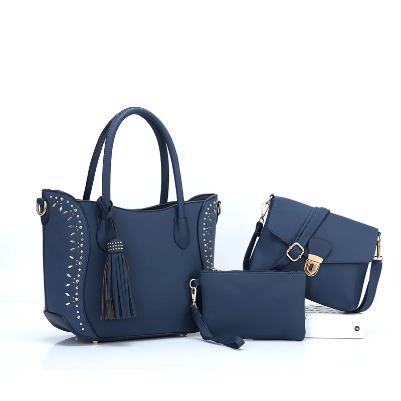 

3Pcs/Sets Women Handbags PU Leather Shoulder Bags Large Capacity Casual Tote Bag Bucket Purses And Handbags Sac A Main Femme