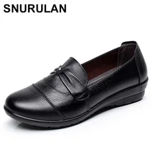 SNURULANSuperstar обувь для женщин вечерние из натуральной кожи для плиссированные взрослых Твердые Весна/осень туфли-лодочки Zapatos mujer E543
