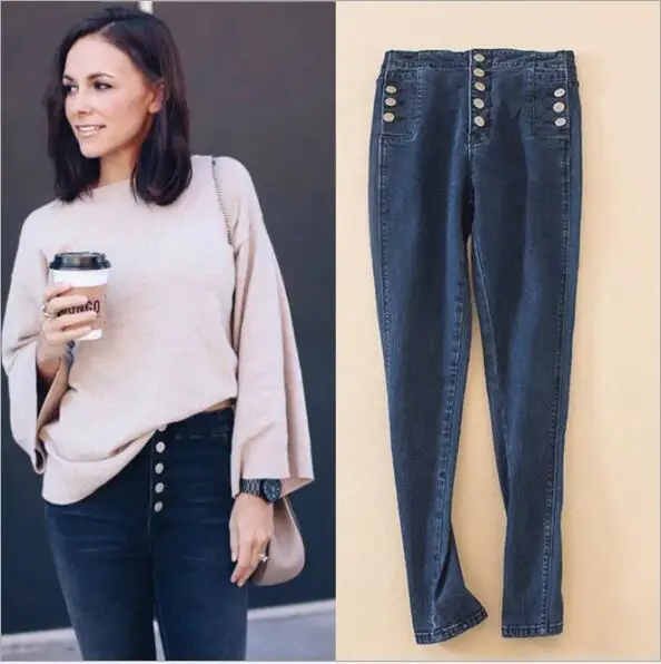 Vaqueros Push Up De Cintura Alta De Las Mujeres Pantalones